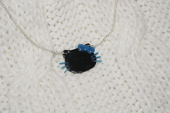 Collier Kitty Black and Blue